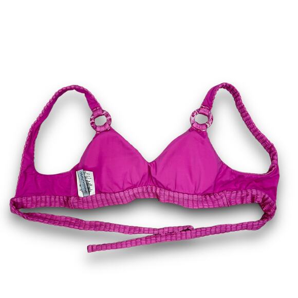 Isabella Rose Maza Textured Bikini Top Bralette Style Bubblegum Pink Size Small - Picture 5 of 6